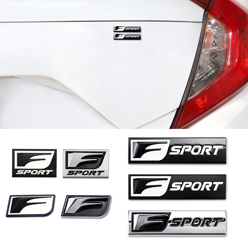 3D Metal F SPORT Logo Rear Trunk Badge Sticker Accessories For Lexus Fsport Plug-in Hybrid ES UX 300e GS GX LBX NX RX 350h 450h