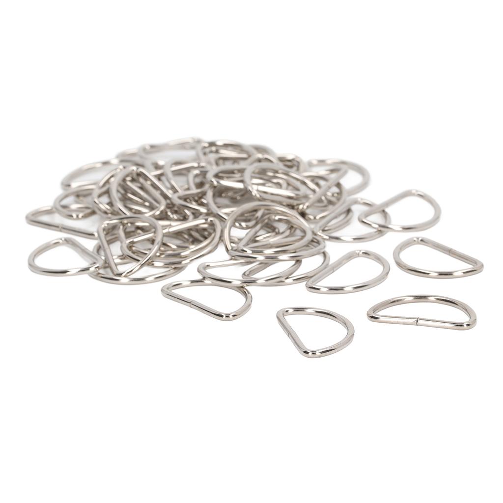100 Stück Metall D-Ringe Glattere Oberflächen Klassischer Look Metallringe Schnalle für DIY Gürtel Gepäckgurte Handtaschen Rucksäcke