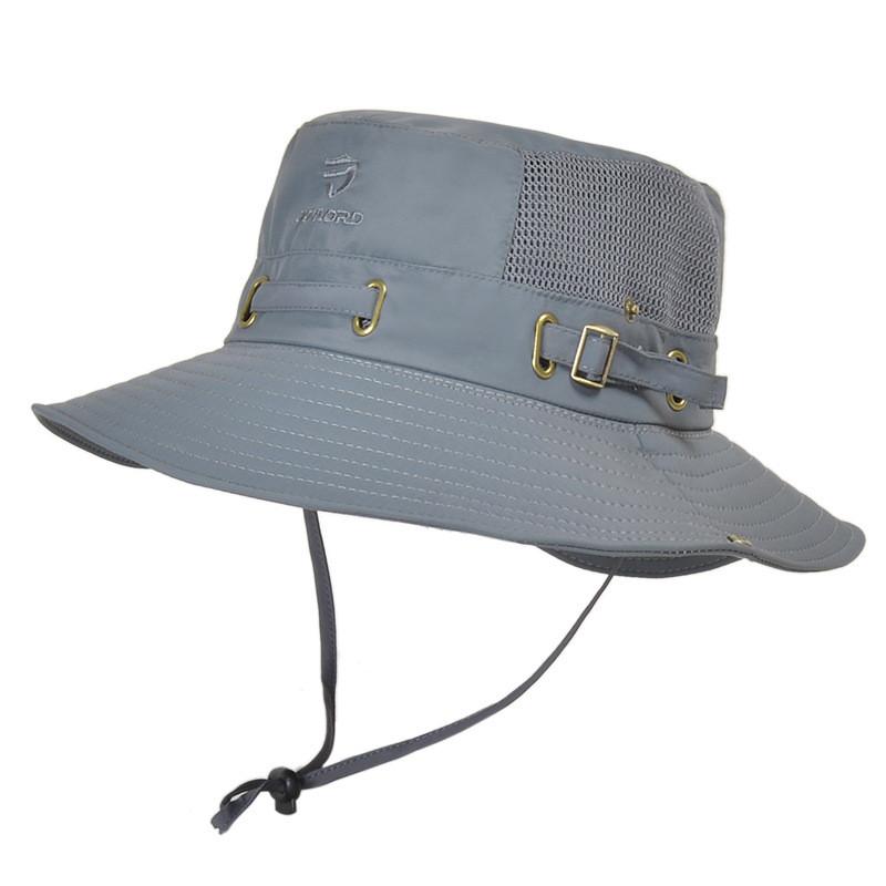 Summer Mesh Breathable Fisherman Hat With Wide Brim Sun Protection For Outdoor Fishing And Hiking