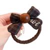Korean Style Plaid Bow Hair Scrunchies For Kids Girls Elastic Hair Bands Ponytail Holder Sweet Hair Ties Children Hair Accessories