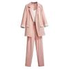 Spring Plus Size Korean Elegant Women's Suit Female Blazer Leisure Pants Tweed Suit Jacket Three Piece Jacket Pants Set