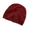 Fashion Vintage Artistic Beret Cap Hollowed-out Hand-Made Skullies Hat Breathable Sweet Knitted Hat Women