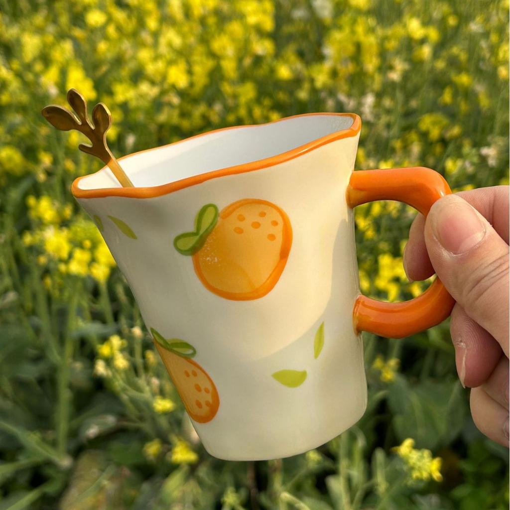 Retro Pure Hand-Painted Ceramic Cup Souvenir Creative Mug Coffee Cup High Value Water Cup