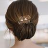 Romance Wedding Hair Accessory 3D Flower Hair Comb Baroque Design Hairpin For Bride Photography Formal Event