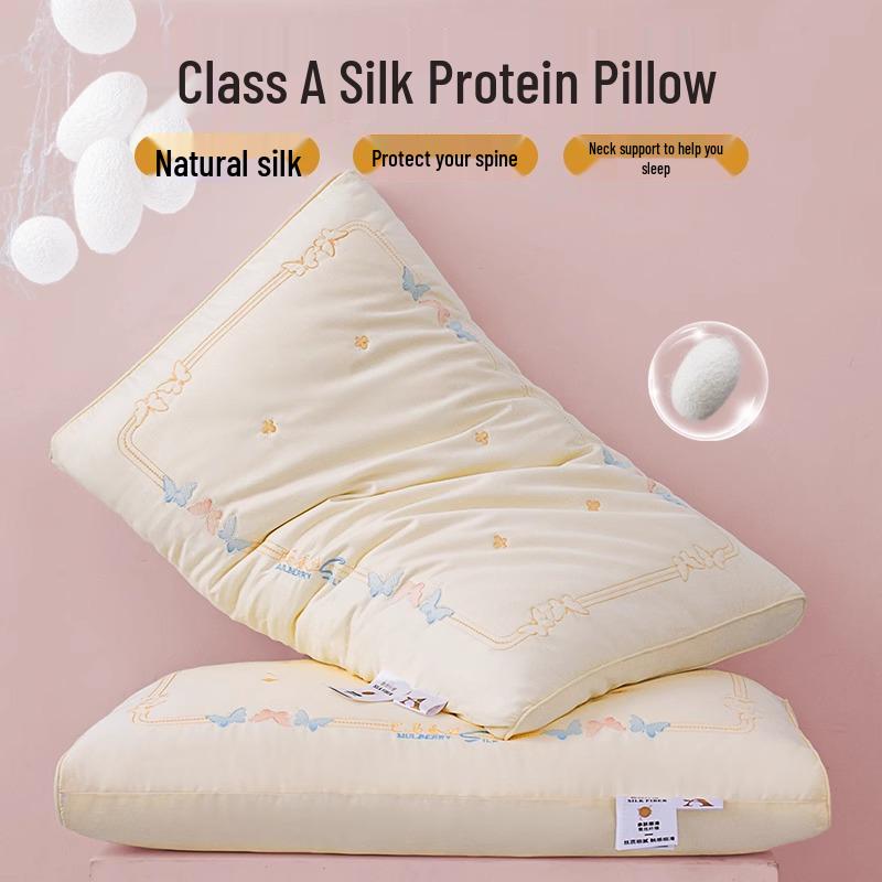 Class A 100% Cotton Ultra-Soft Pillow Pair - Neck Protection & Spine Support