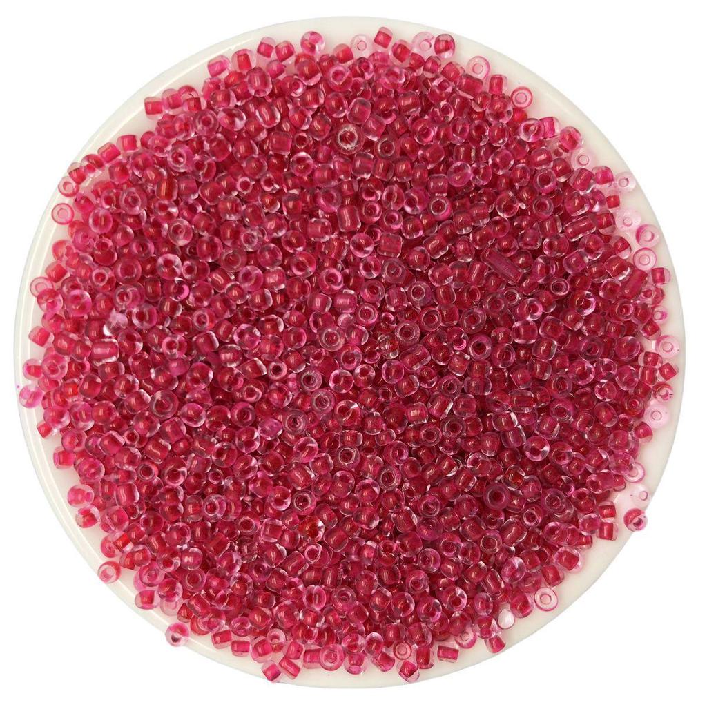 Solid Color 2/3/4mm Glass Seed Beads, Silver Lined, Dyed AB Cream, Round for Handmade Beading & Bracelets.