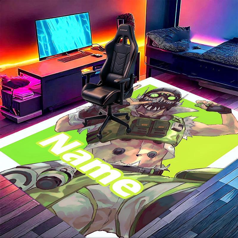 Custom Name Personalized Apex Legends Print Carpet, Versatile Home Decor Rug, for Playroom, Apartment, Balcony, Entryway, Hallway Gift