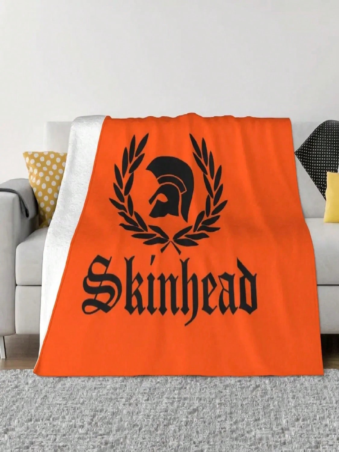 

Skinhead A Message To You Throw Blanket Stuffeds Luxury Thicken Blankets#Color_black,Size_75X95CM 75X95CM сірий колір