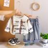 Kids Casual Long-Sleeve Set, Comfortable Daily Wear Outfits
