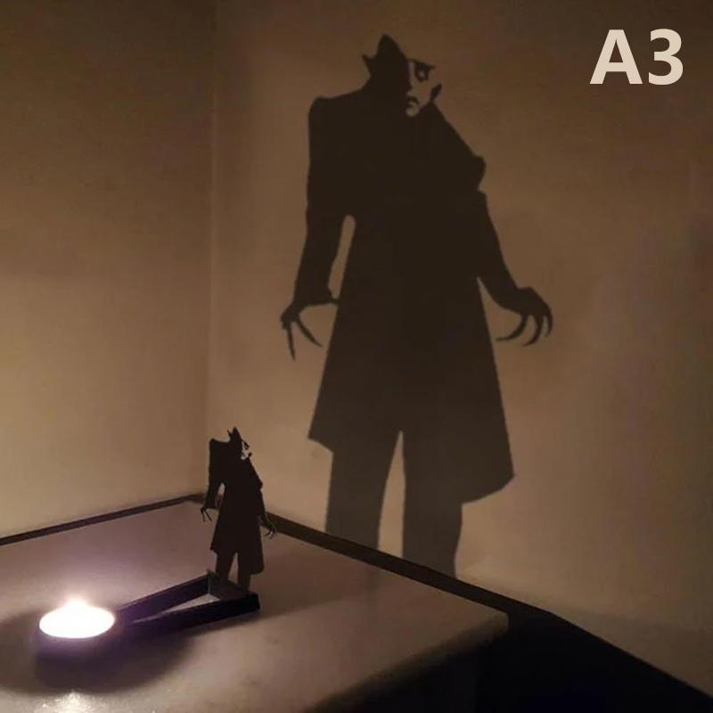 

Подсвечник Nosferatu Candle Shadow Tealight Shadow Caster Halloween Horror Candle Holder Decor Party Horror Decor A3
