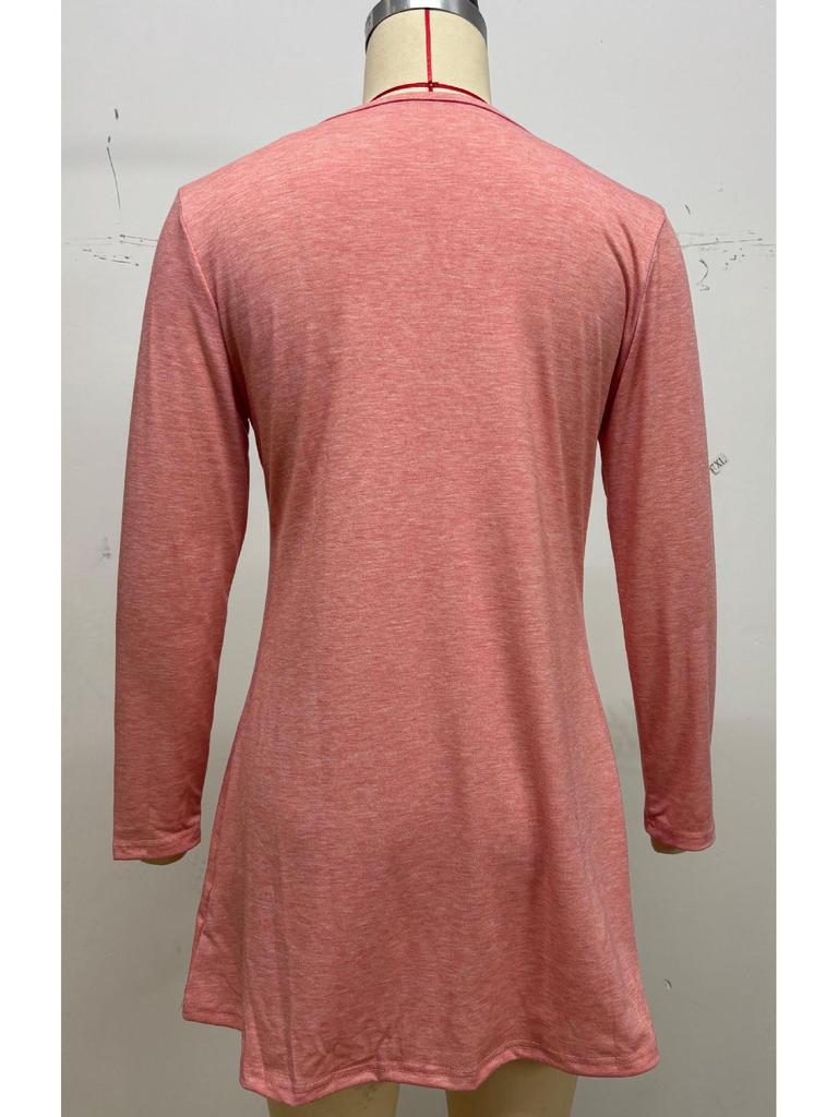 Elegant Women's Solid Long Top - 2025 Autumn/Winter Collection
