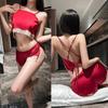 Suspender Pajamas Sexy Lace Suspender Large Size Shorts Women's Loungewear Sex Passion Temptation Uniform Set
