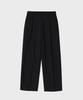 NOIRER FOR WOMAN Summer Wool Single-Pleat Slacks (Black)