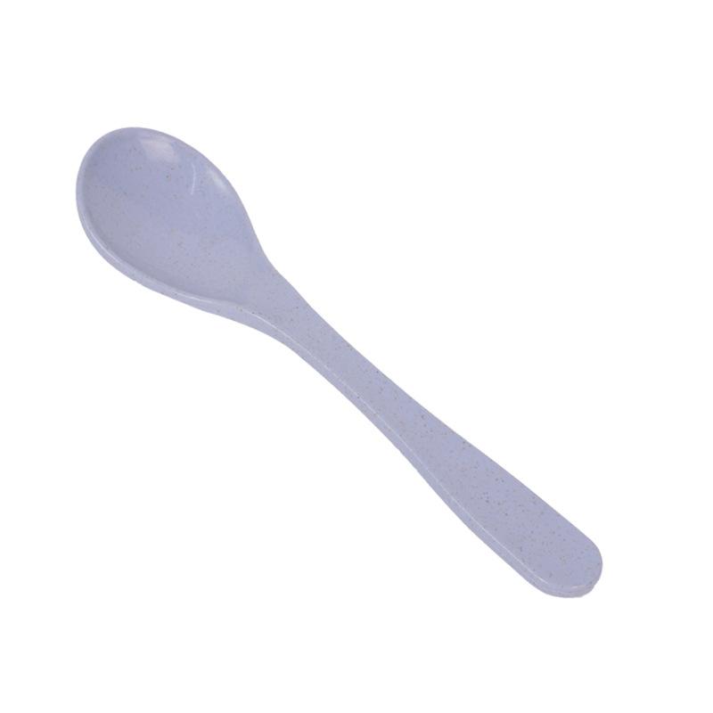Wheat Straw Household Children's Long-handled Soup Spoons, Solid-color Spoons, Ice Cream Spoons, Mixing Spoons, and Eating Spoons