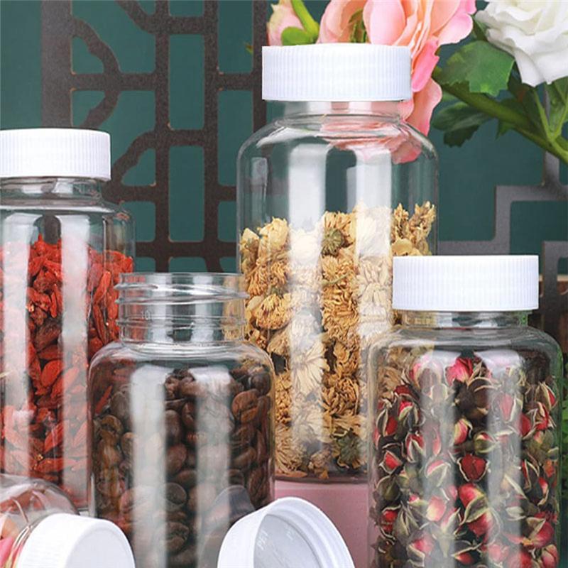 2025+ 100Pcs Refillable Bottles 15Ml Plastic PET Clear Empty Seal Bottles Container with Screw Cap