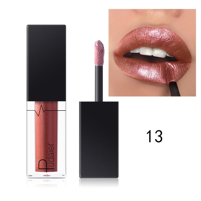 

1 шт. Блеск ягод, мерцающий блеск для губ, увлажняющая помада, стойкий металлический финиш, глазурь для губ, насыщенная цветопередача, помада с гладкой текстурой 13