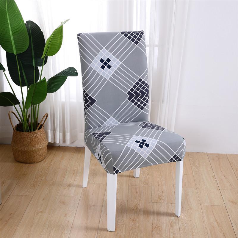 1/2/4/6Pcs Dining Room Decor Printed Removable Washable Dining Chair Covers Stretch Super Fit Seat Slipcover for Hotel Wedding Party Decoration