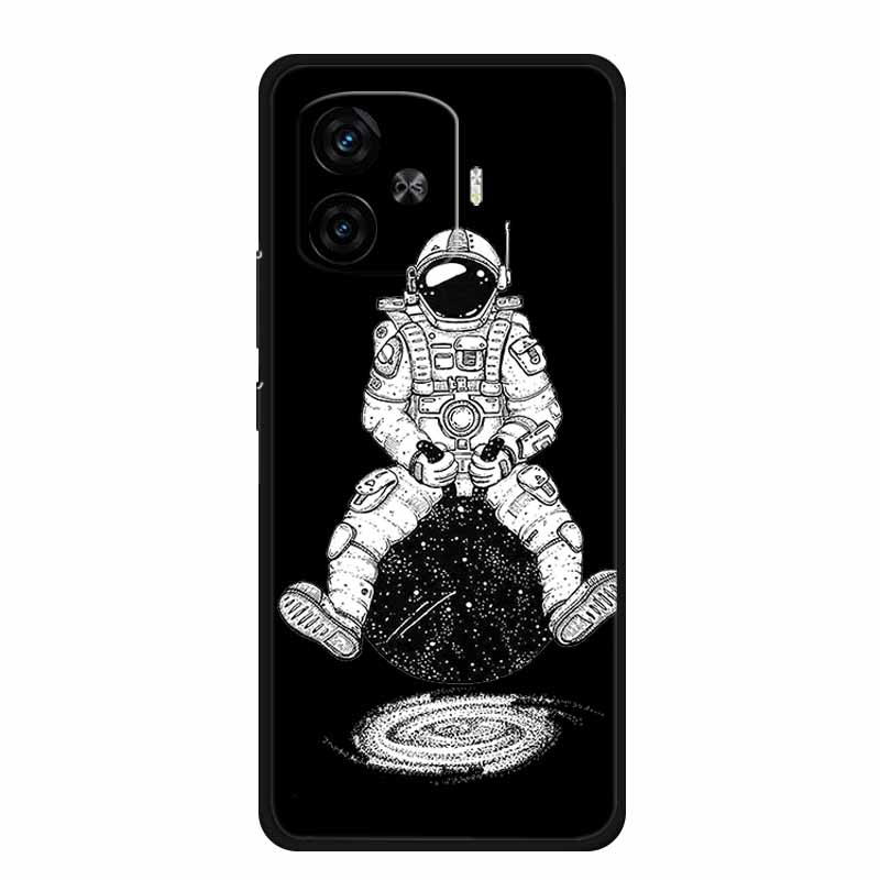 Black Silicone Case For Vivo iQOO Z9 Turbo Plus Case Z 9 Turbo Coque Soft Back Cover For Vivo iQOO Z9 Turbo Phone Case Cartoon