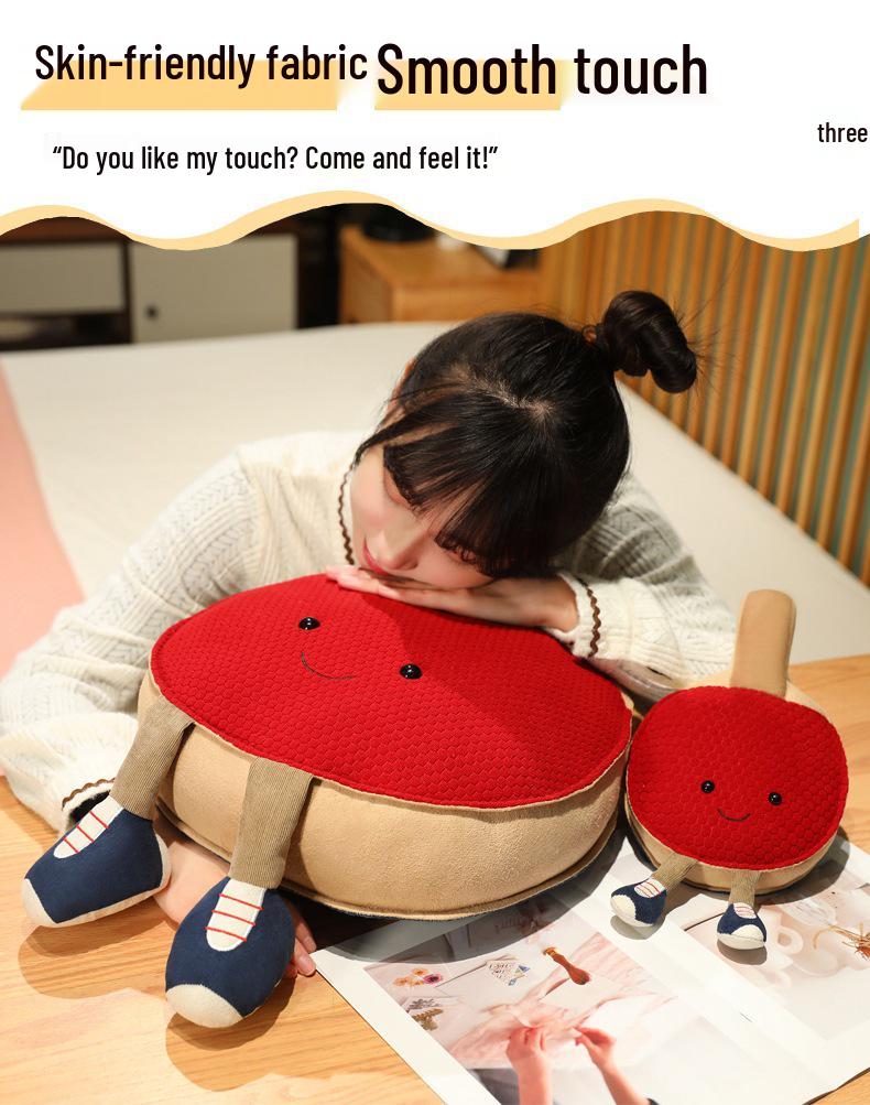 Plush Ping Pong Racket Doll - Children's Stuffed Animal Bedtime Pillow