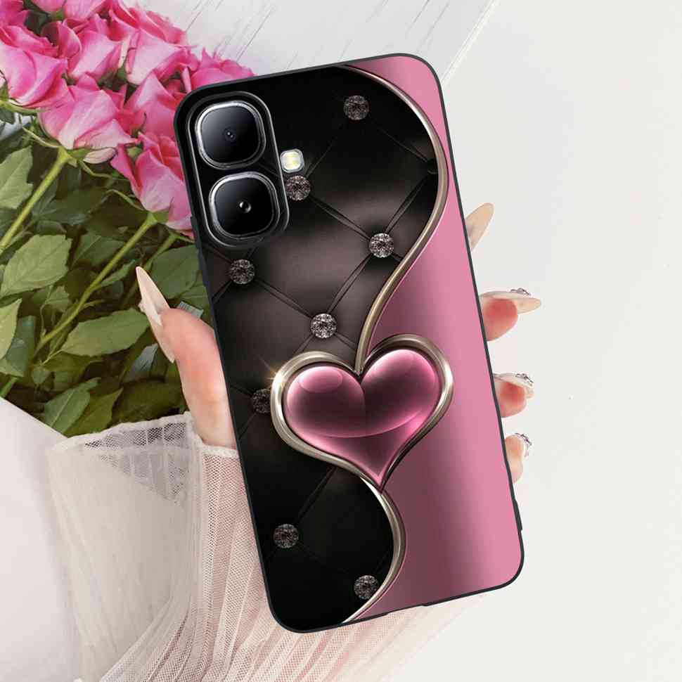 For Infinix Smart 20 4G X6840 X6840B Case Cartoon Cat Dinosaur TPU Black Cover For  Infinix Smart20 smart 20 4G Phone Casing