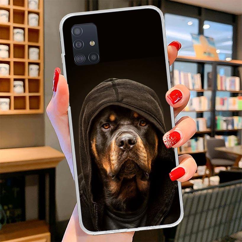 

Rottweiler Dog Cover Phone Case For Samsung Galaxy A12 A22 A32 A52 A72 A02S Phone Case Note 20 Ultra 10 S10 Plus A51 A71 A50S A2 Samsung A02S