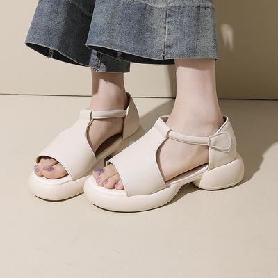 2025 neue Plateausandalen Damen Sommerbekleidung Zehenfrei Römische Sandalen Damen Retro-Stil Bequeme Damenschuhe