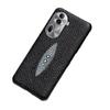OPPO Reno6 Pro Genuine Leather Half-Cover Protective Case with Pearl Fish Pattern