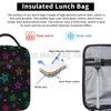 Colorful Neon Rainbow Bright Stars Insulated Lunch Bag Portable Reusable Waterproof Lunch Box Thermal Cooler Tote for Boys Girls