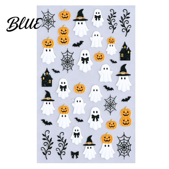 Gothic Nail Stickers Women for Halloween Spooky Ghost Pumpkin Spider Web Bat Long Lasting Decals Thorns Manicure Decal DIY Art Supplies Holiday