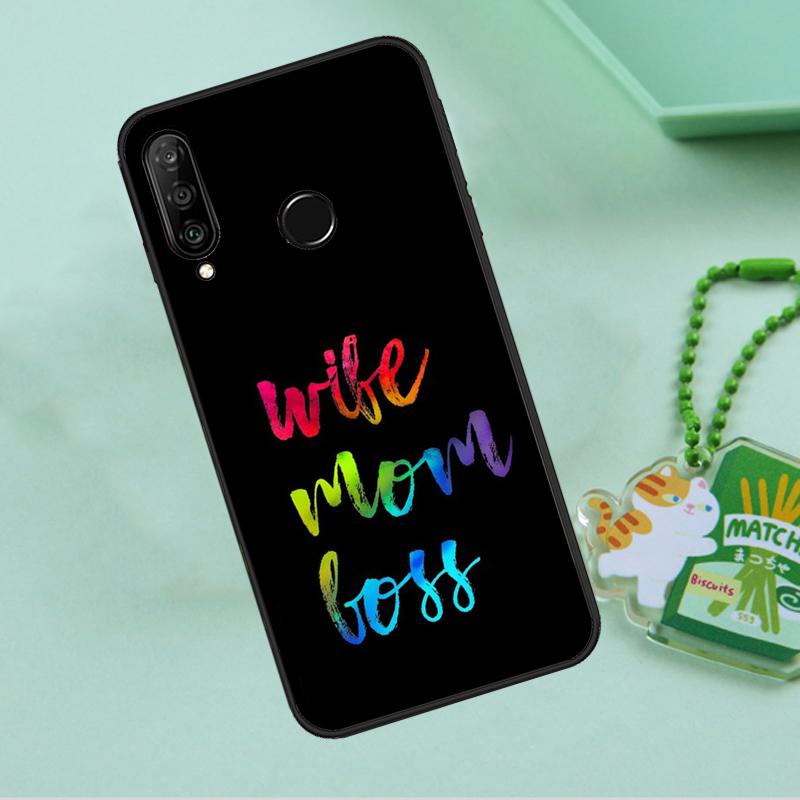 Wife Mom Boss Quotes For Huawei Nova 10 9 SE 5T 12s 12i 11i Y91 Y90 Y60 Y70 Y72 Y61 P20 P40 P30 Lite P60 Pro Case