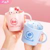 Pro spolupráci se Sanrio Keramický hrnek Kreslený vzor Šálek na kávu/mléko Roztomilý design Hello Kitty/Kuromi Hrnek Domácí snídaně Pohár na vodu