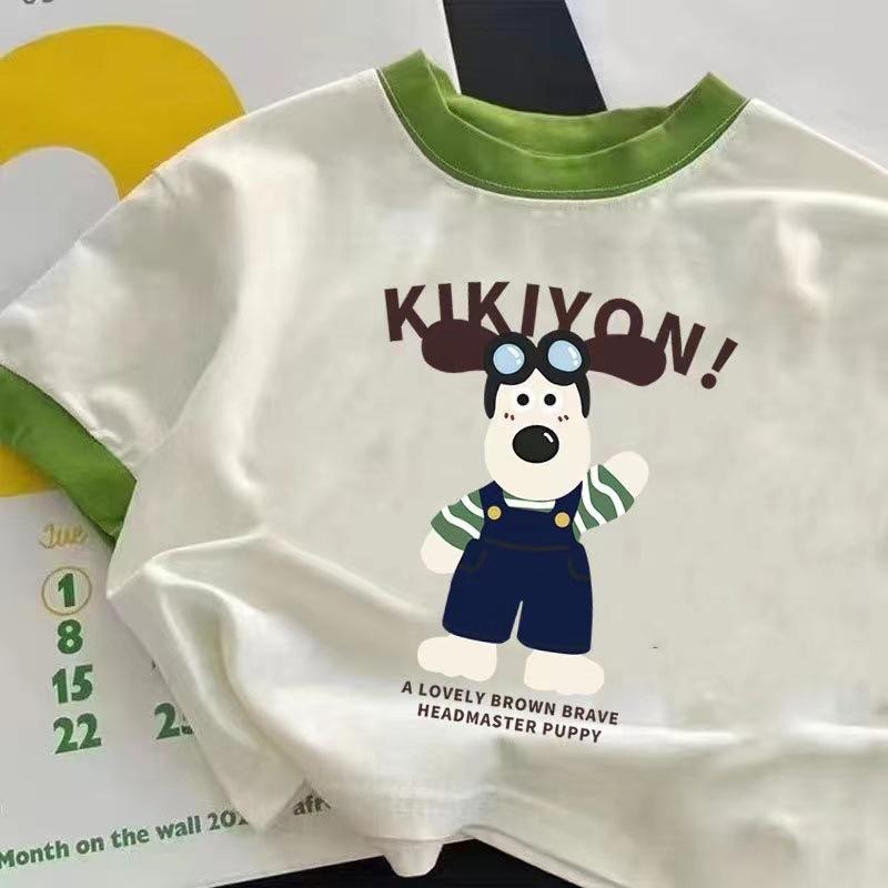 

Летние Новые Хлопковые Футболки с Коротким Рукавом Для Мальчиков и Девочек Милые и Стильные Топы с Половинным Рукавом Для Детей и Малышей 80cm белый