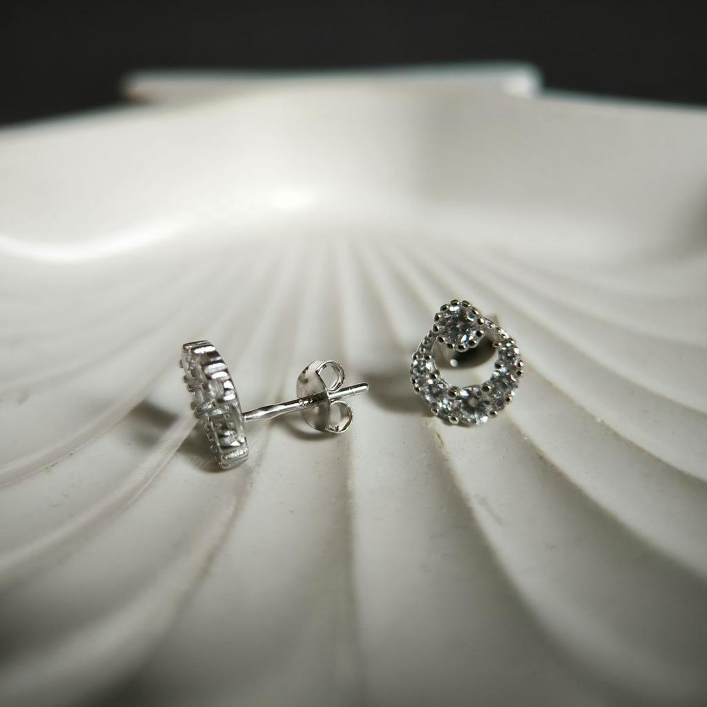 Silver Earrings with Cubic Zirkonia (2186120)