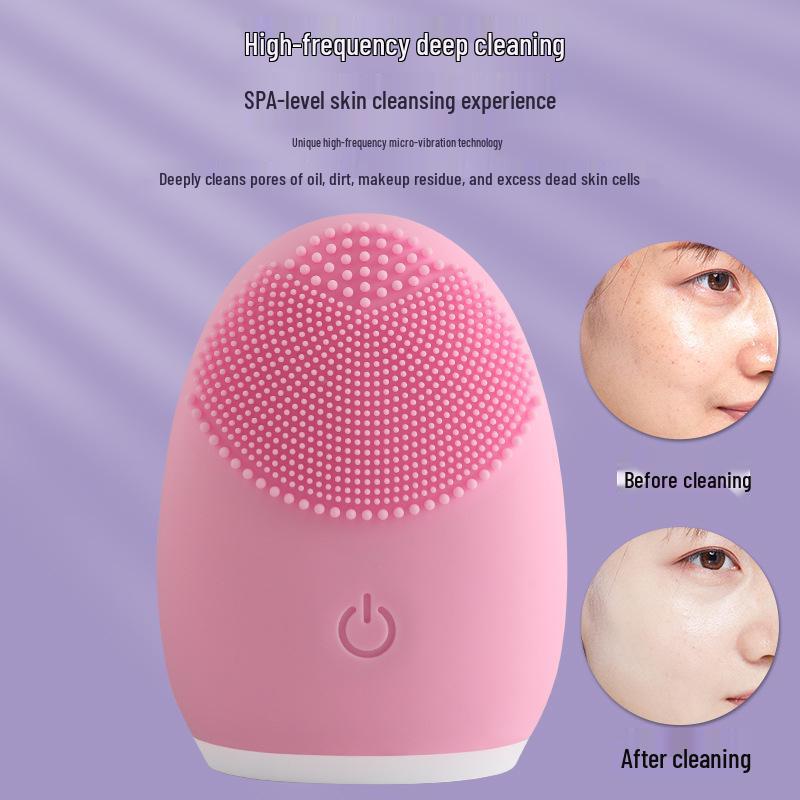 Electric Soft Silicone Facial Cleansing Brush and Makeup Remover