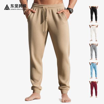Sommer Herren Sport- und Freizeit Fitness Bundle Kordelzug Jacquard Weite Hose Basketball Laufhose