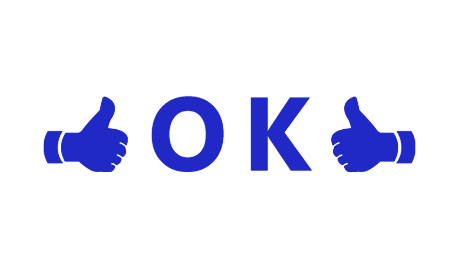 

Printtoo Ok Self Inking Rubber Stamp Pre-Inked Office Stamp- Home Office Business Stationery, Black- 42 x 9 синій