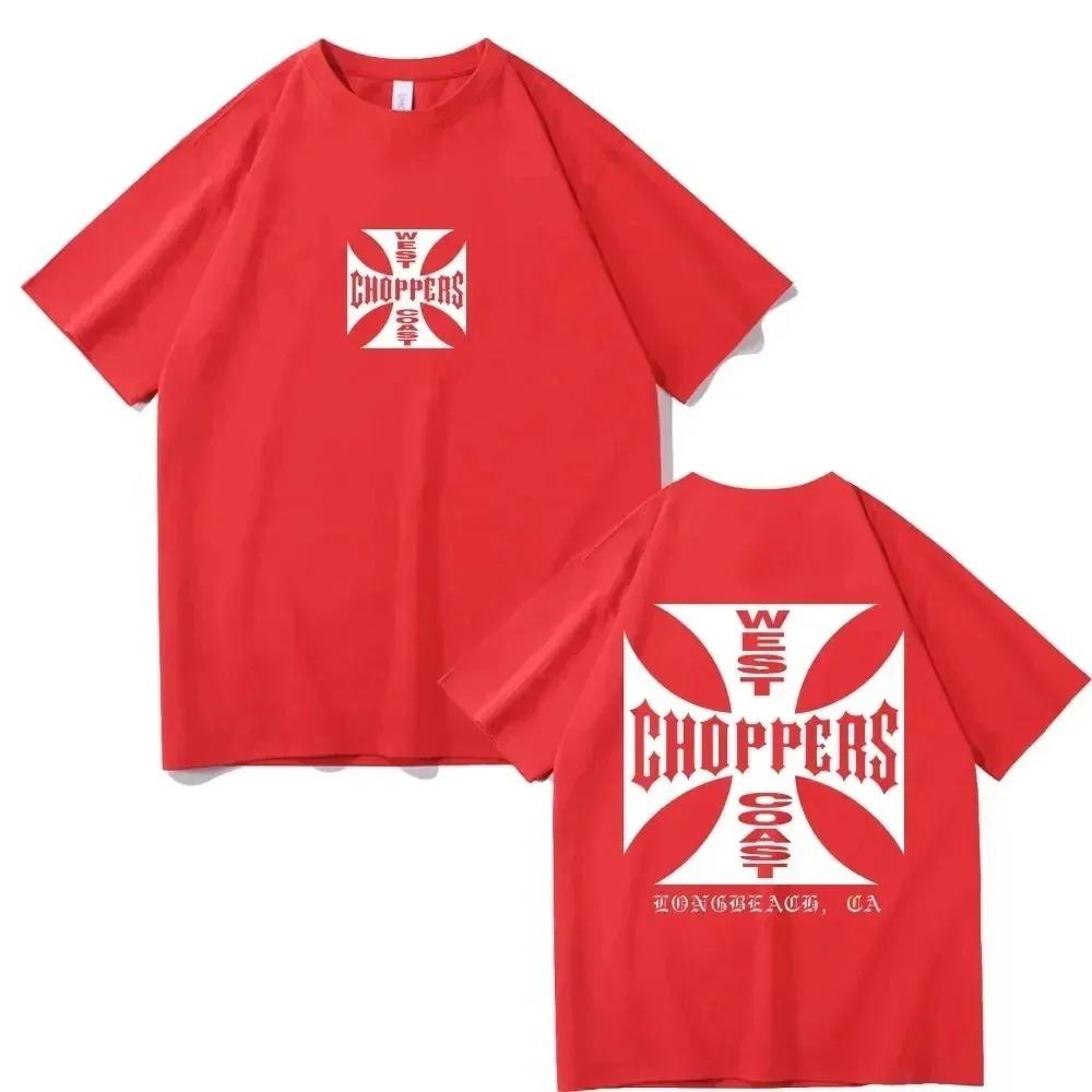 

West Coast Choppers Класичний Західноузбережний Залізний Хрест Темно-синя Вінтажна Прана Прана Oversize Вуличний Футболка XXXL