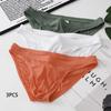 Men's Solid Color Stretch Triangle Underwear Low-Rise Plus Size