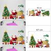Sváteční nástěnná dekorace Pvc Odnímatelná Vánoční Samolepka na zeď Santa a Strom pro obývací pokoj a verandu