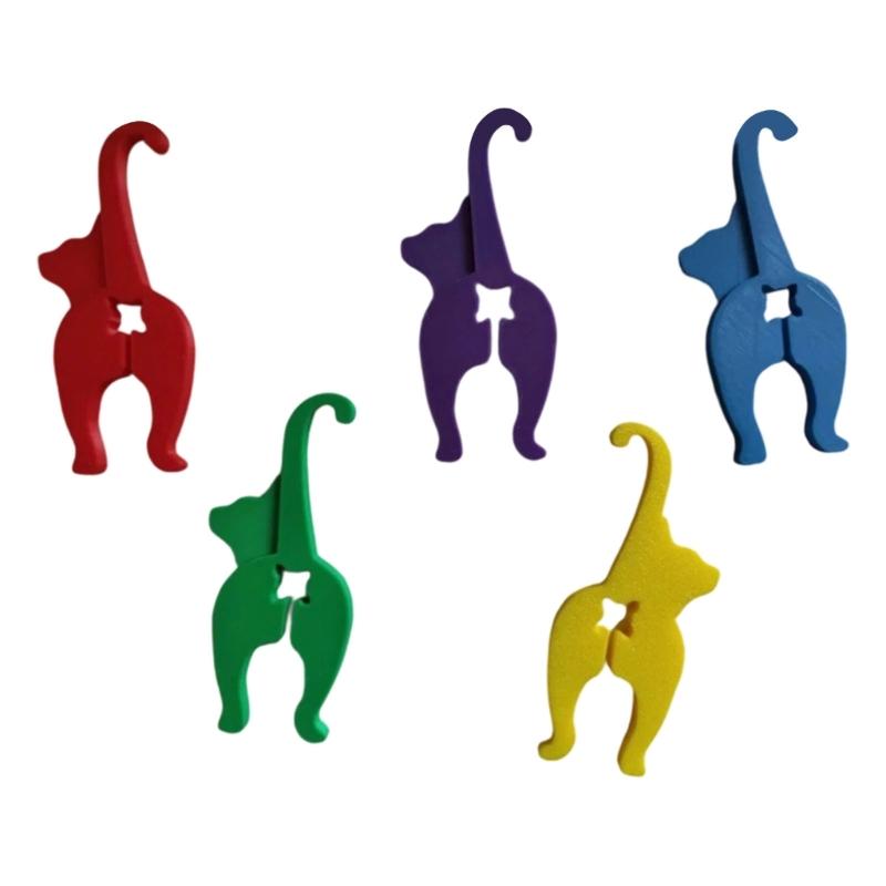 

Playful Animal Design Food Bag Clips 3D Printed Durable Plastic Bread Ties For Chip Snacks Leak Proof Sealing Accessory