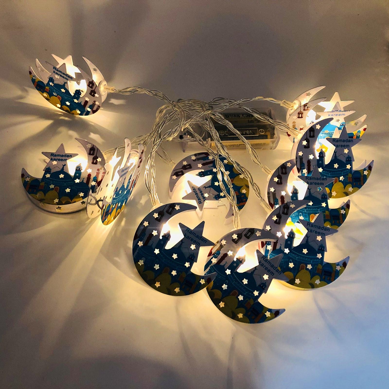 

Folulus Led Light String Eid Mubarak Занавес Свет Декоративные праздничные огни