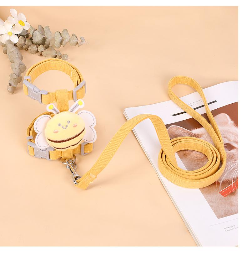 Cat Traction Rope Anti-break Free Special Cat Rope for Going Out I-shaped Adjustable Chest and Back Cat Rope