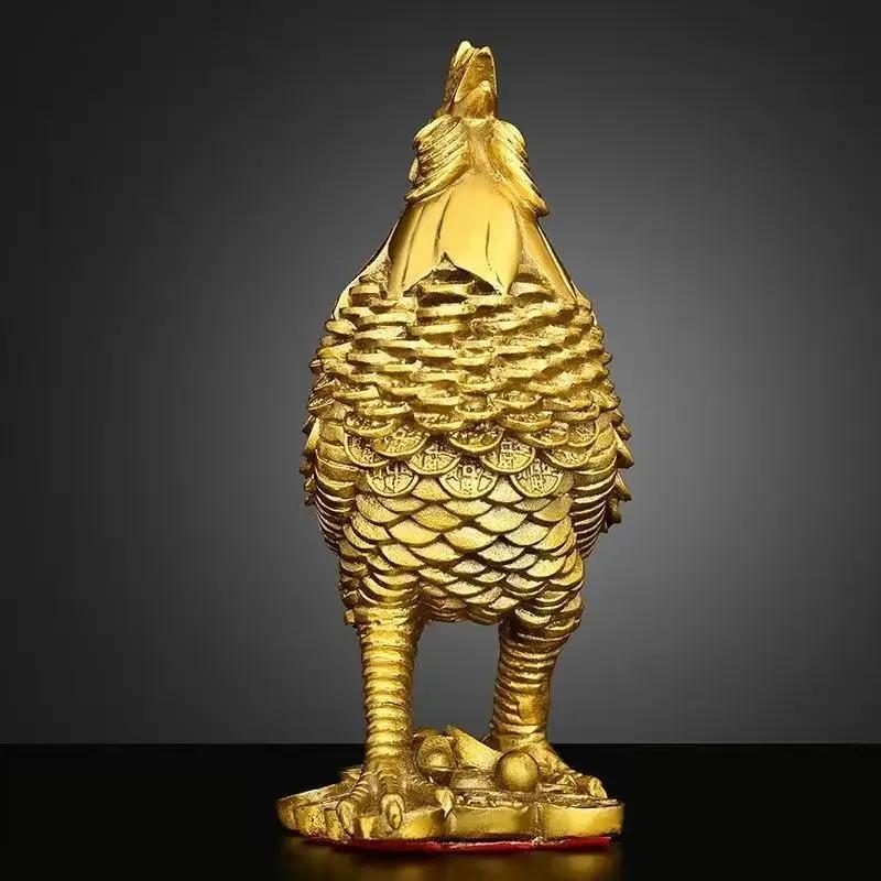 Copper Animal Chicken Ornament Zodiac Rooster Home Living Room Bedroom Office Sculptures
