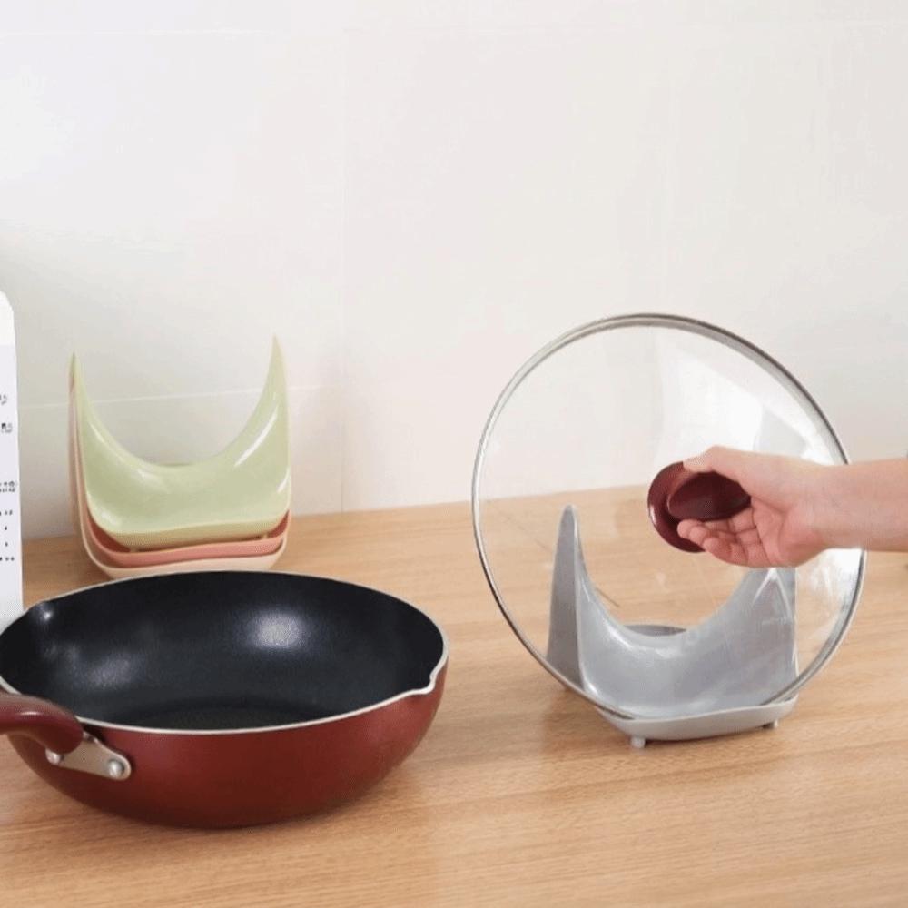 Space Saving Lid Holder Rack Plastic Pot Cover Stand Practical Kitchen Organizer Rack Kitchen