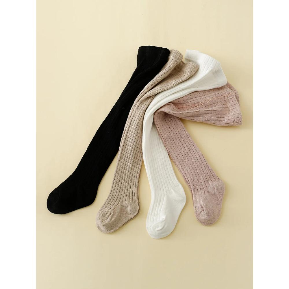 4pairs Toddler Girls Solid Tights