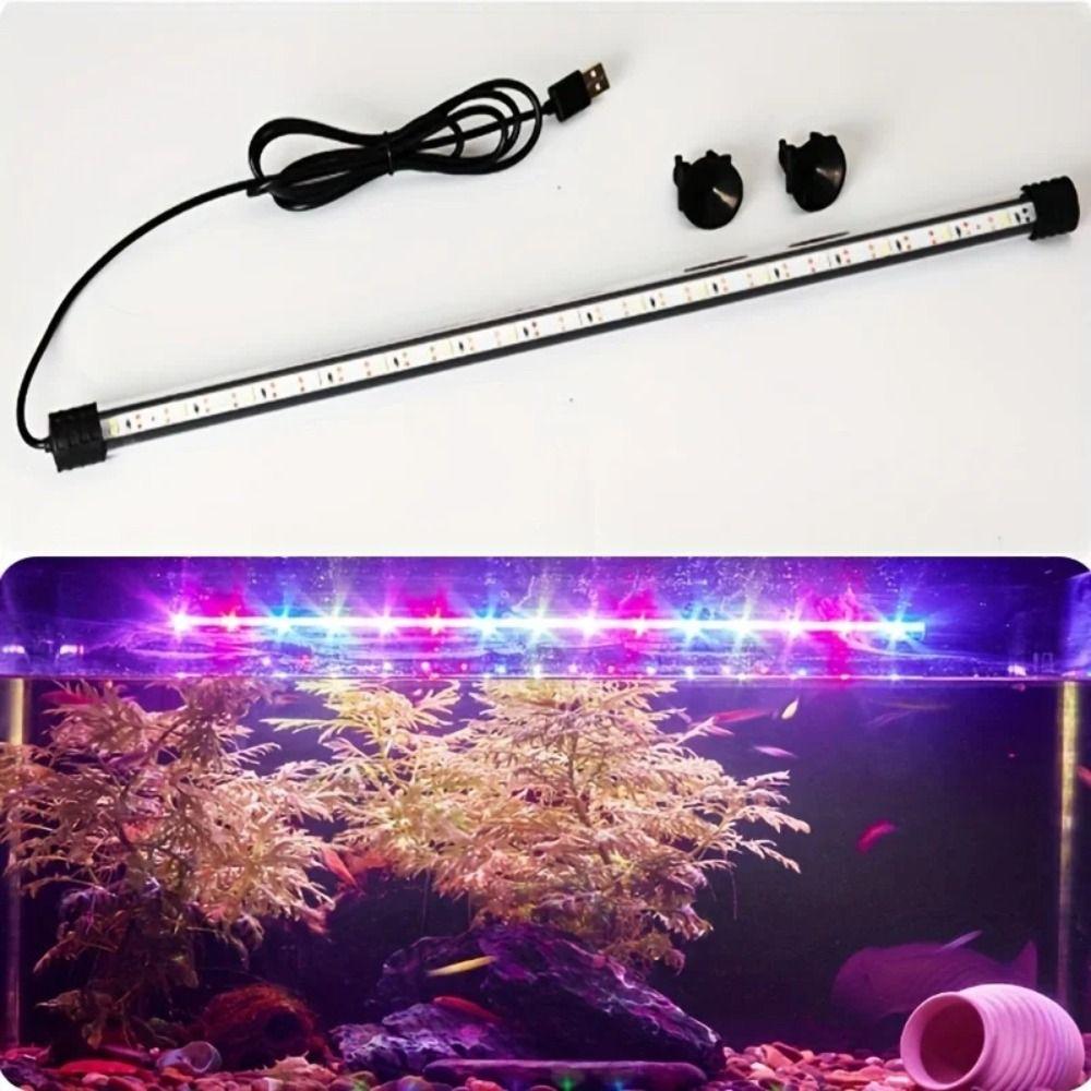 Bright Glass Tube USB Aquarium Light Waterproof Lighting Submersible Lamp  Aquariums Decor