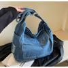 2025 New Denim Bag Ladies Casual Hundred Shoulder Tote Bag