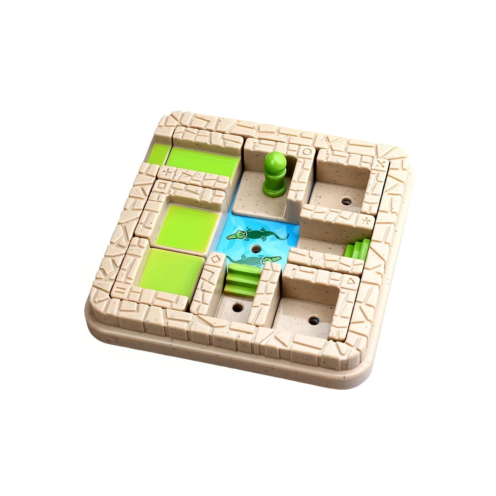 

Игра-лабиринт, 48 уровней головоломок-лабиринтов, образовательная игрушка для развития критического мышления и решения проблем с коробкой для хранения, подходит для детей от 3 до 6 лет One Size