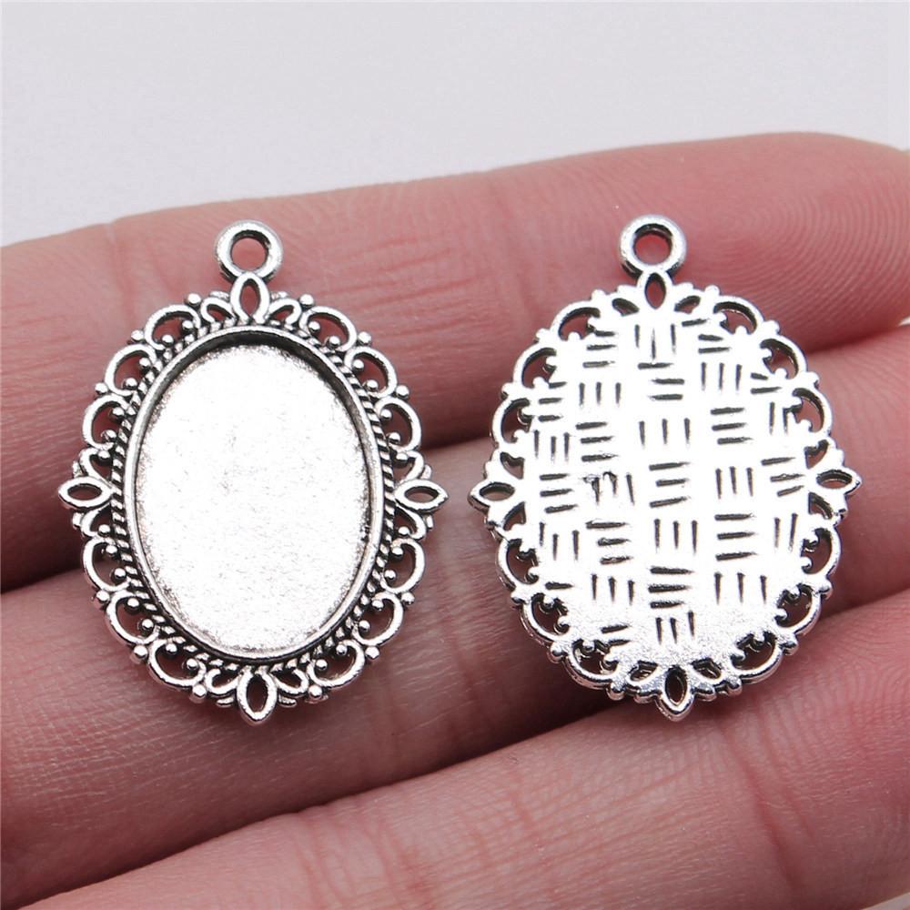 Owalna szklana baza kaboszonowa, oprawa, ramka pasująca 18x25mm 13x18mm, akcesoria, części, męska biżuteria, masywna, oryginalna dla Ciebie