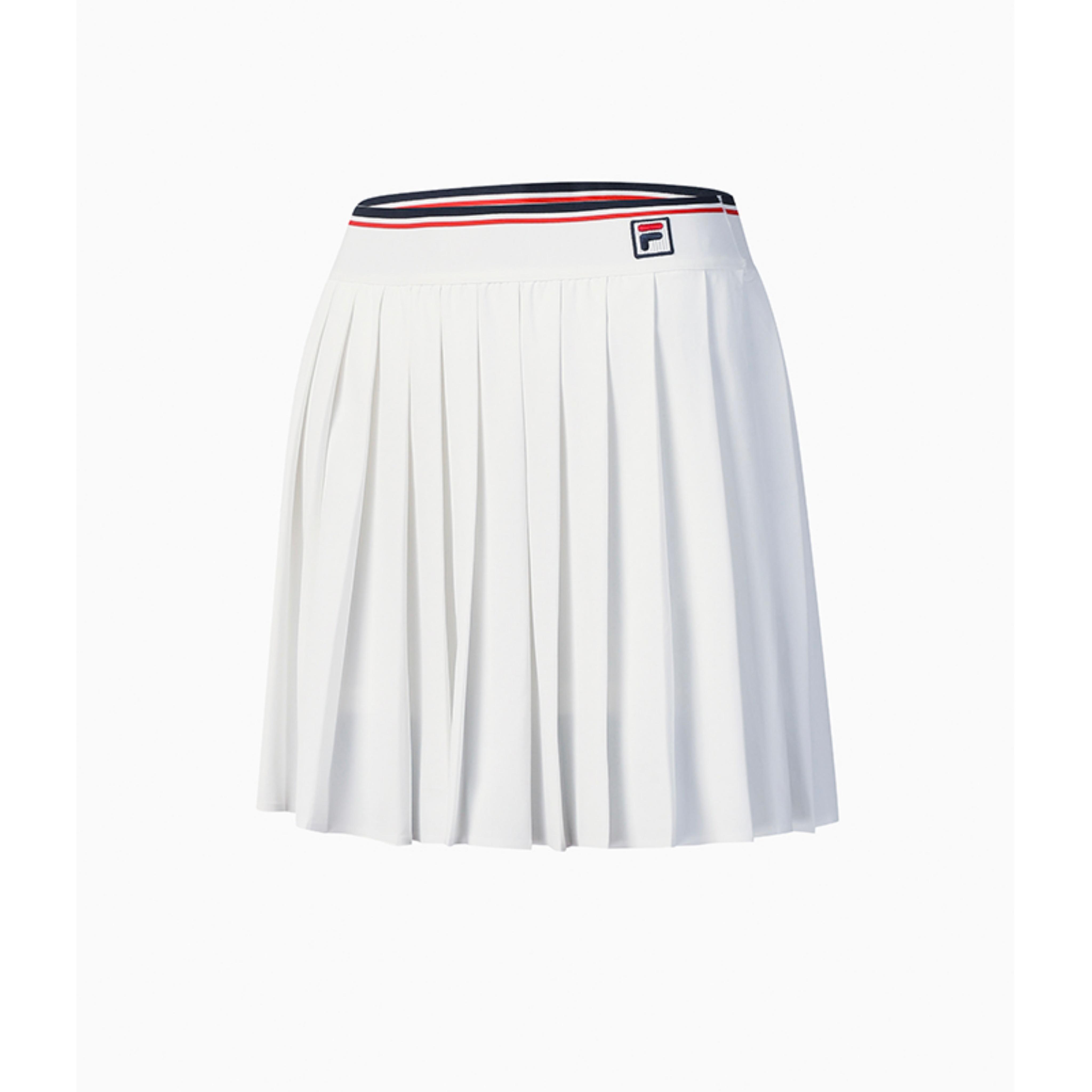 

FILA Tennis Classic Fashion Sports Pleated Skirt Women skirts Jade-White A11W543317FWT M